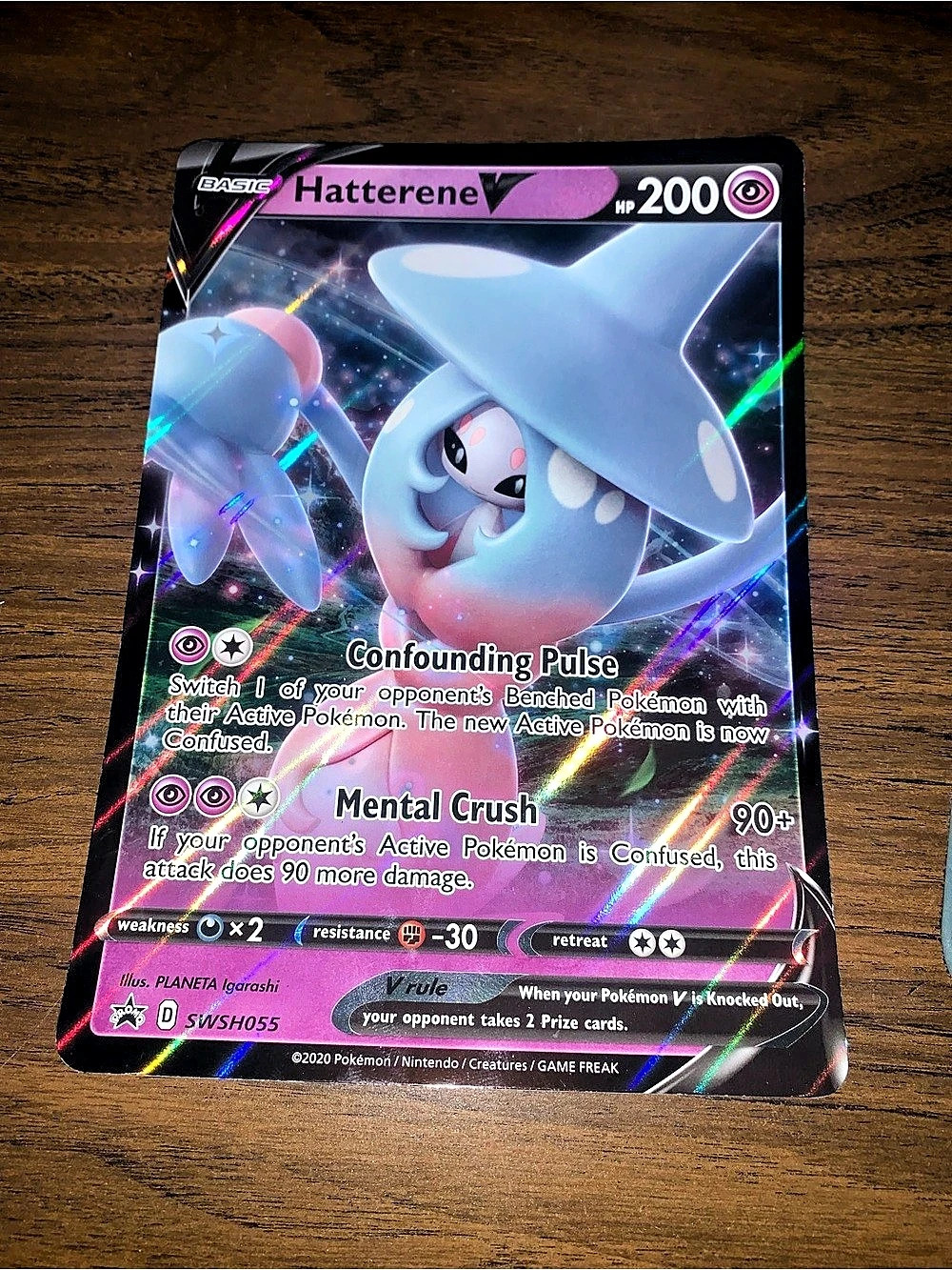 Pokémon Hatterene V Jumbo Trading Card